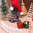 thumbnail image 5 of Adornos navideños para puerta de elfo de madera para casa de muñecas, mini hada, accesorios para escenas en miniatura, 5 of 5
