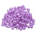 thumbnail image 1 of Etiqueta de marcador de percha de ropa número 28 adecuada para varilla de 3mm púrpura para codificación de color de prendas, paquete de 100, 1 of 6
