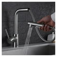 thumbnail image 4 of Swiveling Kitchen Faucet Brass Brushed Nickel High Arch Kitchen Sink Faucet Pull Out Rotation Spray Mixer Tap ,Effortless Installation, 4 of 7
