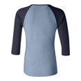 thumbnail image 3 of Bella + Canvas B2000 Women's Baby Rib Contrast Raglan T-Shirt, 3 of 3