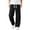 Black-2, variant on Men's Regular Fit Straight Leg Baggy Jeans Drawstring Elastic Waist Loose Fit Y2K Denim Pants with Pocket Pull On Denim Pants