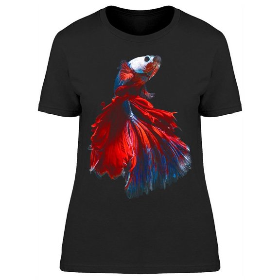 Ventral View Fancy Betta Fish T-Shirt Women -Image by Shutterstock, Female 3X-Large