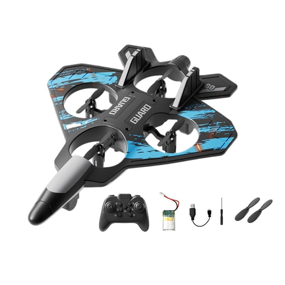 Avión de control remoto, planeador de hobby, juguete anticolisión para exteriores, ligero, 6 canales, recargable por USB, modelo de , aeronave azul