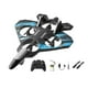 thumbnail image 1 of Avión de control remoto, planeador de hobby, juguete anticolisión para exteriores, ligero, 6 canales, recargable por USB, modelo de , aeronave azul, 1 of 8