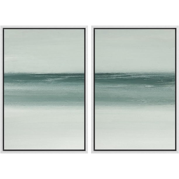 Set de arte mural con estampado sobre lienzo SIGNWIN Modern Abstract Ocean