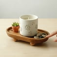 thumbnail image 4 of Wood Riser Tray Soap, Wood Pedestal Stand Kitchen Soap Tray Farmhouse Wooden Riser Stand for Kitchen Bathroom Counter Table Decor Plant Candle Vases Display (Brown, 7.87 x 4.72 x 1.77 inch), 4 of 8