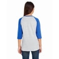 thumbnail image 2 of LAT Drop Ship Youth Vintage Baseball T-Shirt, Medium, VINTAGE HTR/VIN ROYAL, 2 of 2