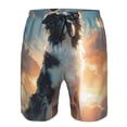 thumbnail image 3 of Pofeuu Cloud Border Collie Prin Men's Swim Trunks Quick Dry Bathing Suit Swimming Board Shorts Mesh Lining Beach Swimwear-Large, 3 of 6