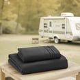 thumbnail image 3 of Camping Sheets Twin Size - Outdoor Air Mattress Sheet Set – Built-in Corner Straps for Air Mattress & Camping Use – Designed for Inflatable Beds & Tailgate Sleepovers, Black, 3 of 6