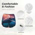 thumbnail image 6 of Lsque Sunshine Ocean Whale Printed Women's Running Shorts with Liner Pockets,Elastic Quick Dry Workout Athletic Gym Yoga Shorts,Womens High Waist Shorts-X-Large, 6 of 9