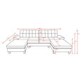 thumbnail image 6 of Walsunny Sectional Sofa Couches for Living Room Clearance Set, U Shaped Couch 4 Seat Sofa Set with Double Chaise, Gray, 6 of 8