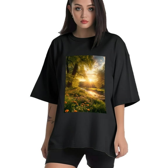 Plus Size Shirt for Women Black Tops for Women Short Sleeves Shirt for Women Forest4 T Shirt Crewneck Shirt for Women XS