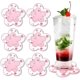 thumbnail image 1 of Drink Coaster Set of 6 Soft Sakura Coaster Set, Non Slip Silicone Cup Mats Heat Resistant Padsno box, 1 of 5