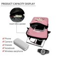 thumbnail image 4 of FUIALDOLG Stretch Polyester Crossbody Purse with Pockets Portable Crossbody Bags for Travel, Pink Santa Claus Theme Shoulder Purse, 4 of 8