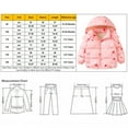 thumbnail image 4 of Vedolay Child Coats 2023 Hooded Long Sleeve Zipper Warm Outerwears Pink,130, 4 of 5