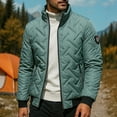 thumbnail image 7 of YueHuiYing Men's Fashion Solid Colo Jackets Winter Full Zipper Outwear Casual Windproof Bomber Varsity Coat, 7 of 7