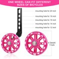 thumbnail image 2 of Huryfox 1 Pair Training Wheels for Bike, Heavy-Duty Bicycles Stabilizer, Compatible with 12,14,16,18,20 inches,1 pair (pink), 2 of 7