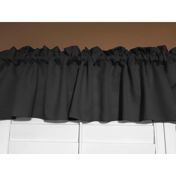 Solid Poplin Window Valance 58" Wide Charcoal