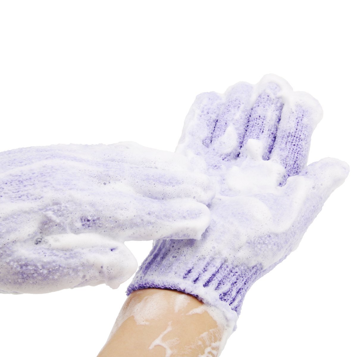 4 Pair Set Scrubbing Exfoliating Gloves, Double Side Durable Nylon Shower Gloves, Body Scrub Exfoliator for Men, Women & Kids, Bath Scrubber for Acne & Dead Cell - image 2 of 6