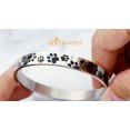 thumbnail image 6 of ‎555Jewelry Stainless Steel Dog Lover Paw Print Solid Slip-On Cuff Bangle Bracelets for Women & Girls, Silver, 6 of 7