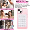 thumbnail image 3 of Silicone Suction Phone Case Mount, Silicon Adhesive Phone Accessory for Smartphones, Hands-Free Mirror Shower Phone Holder for Selfies, Tiktok Videos (Purple Glitter), 3 of 8