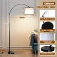 thumbnail image 7 of Coliware Arc Floor Lamp, Tall Hanging Lamp with 3 Color Temperature Foot Switch, Modern Stand Up Reading Light, 7 of 7