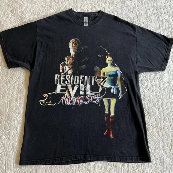 RARE RETRO Re-si-dent Evil 3 bootleg T-SHIRT S-5XL