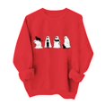 thumbnail image 7 of Wenini Women's Halloween Black Cats and Ghost Print Sweatshirt Long Sleeve Crew Neck Sweatshirt Casual Pullover Top, 7 of 7