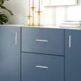 thumbnail image 3 of 5 Pack| 3.5 Inch Euro Bar Cabinet Pull Polished Chrome Modern Cabinet Hardware, T Bar Kitchen Cabinet Handles Dresser Pulls, 3-1/2" Hole Centers, 3 of 4