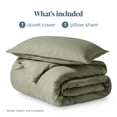 thumbnail image 3 of Bare Home Luxury Duvet Cover and Sham Set - Premium 1800 Collection - Ultra-Soft - Twin/Twin-XL, Sage, 2-Pieces, 3 of 10