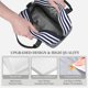 thumbnail image 3 of Fotbe Navy Blue And White Stripes Bolsa de Almuerzo con Estampado, Lonchera Aislada, Contenedores de Comida Reutilizables Tipo Cooler a Prueba de Fugas, 3 of 7