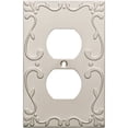 thumbnail image 2 of Franklin Brass Classic Lace Single Duplex Wall Plate in Satin Nickel, 3-Pack, 2 of 11