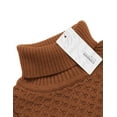 thumbnail image 3 of COOFANDY Men's Slim Fit Turtleneck Sweater - Solid Casual Knitted Twisted Pullover, 3 of 8