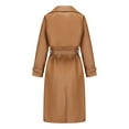 thumbnail image 7 of XFLWAM Women's Wool Blend Coat Oversized Long Winter Dress Coats for Women Thicken Warm Pea Coat Jackets Outerwear Brown M, 7 of 7