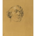 thumbnail image 2 of Johann Peter Krafft 12x14 Black Ornate Wood Framed Double Matted Museum Art Print Titled: Portrait Study, 2 of 5