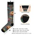 thumbnail image 3 of FORMRS Womens Knee High Socks Casual Long Thick Travel Daily Wear, 1 Pair, Abstract Water Lilies Pattern, 3 of 6