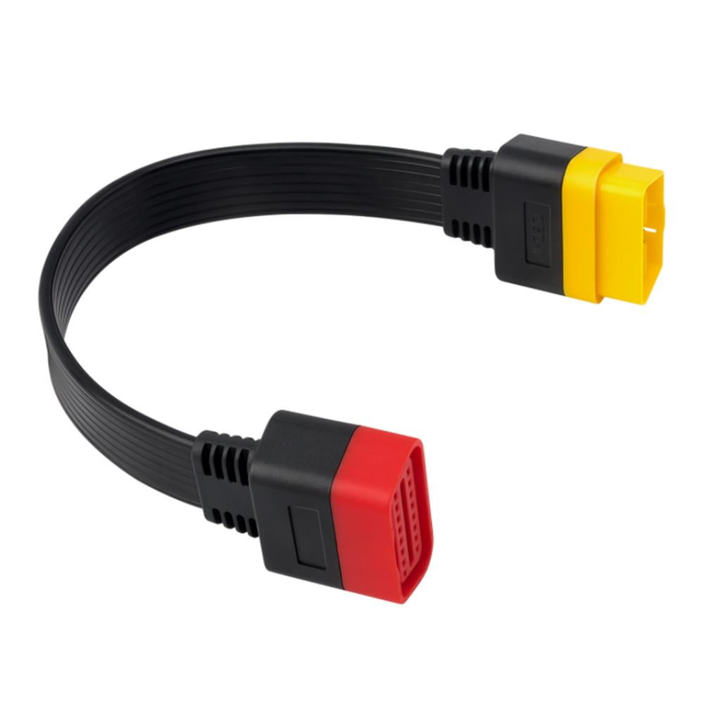 36CM OBD2 Male to Female 16Pin Adapter Extension Diagnostic Cable Nylon Durable 