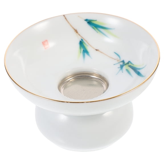 STOBOK Ceramic Tea Filter with Stand Multi Color Tea Strainer for Home Use