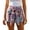 Purple, variant on Women’s Boho Paisley Print Tie-Front Shorts, Casual High Waist Summer Shorts, Green/Blue/Yellow/Purple/Red, S,M,L,XL,XXL