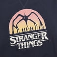 thumbnail image 2 of Stranger Things 5 One Last Strange Adventure Women's Navy Blue Crew Neck Long Sleeve Sweatshirt-Large, 2 of 4