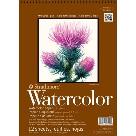 Strathmore ST440-2 11 in. x 15 in. Cold Press 400 Series Wire Bound Watercolor Pad