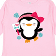 thumbnail image 4 of Inktastic Penguin Girl Snowflakes Girls Long Sleeve Toddler T-Shirt, 4 of 5