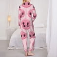 thumbnail image 5 of Kll Pig Nose Print Women'S Long Sleeve Pajamas With Pants Sleepwear Loungewear 2 Set-X-Large, 5 of 9