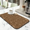 thumbnail image 2 of Coffee Mat Extraordinaire (19.5x12in) - Absorbs Spills, Hides Stains, Anti-Slip, Perfectly Fits Under Coffee Machines, Coffee Drying Mat Excellent Kitchen Dish Drying Mat, 2 of 7