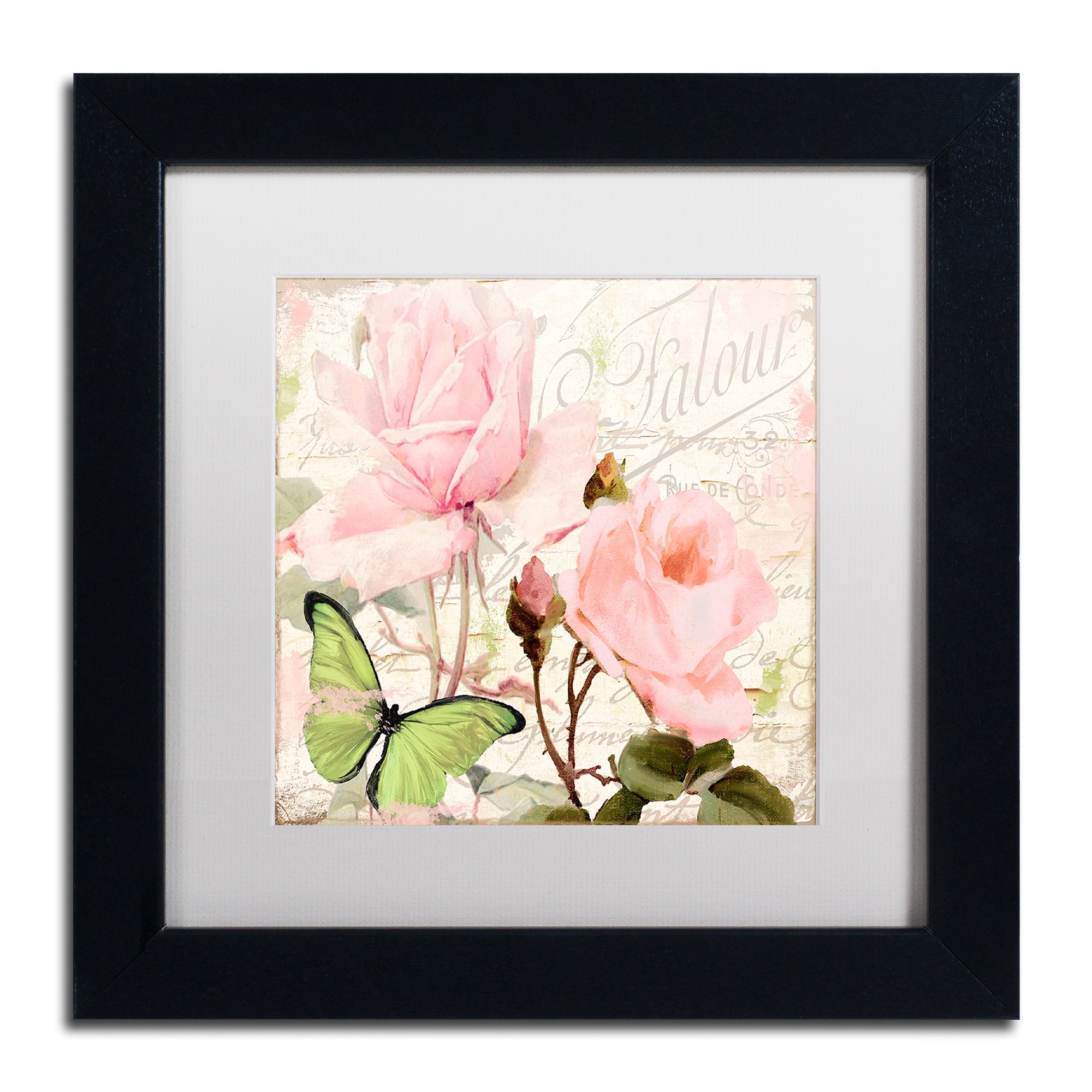 Trademark Fine Art "Florabella III" Canvas Art by Color Bakery White Matte, Black Frame