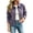 Purple, variant on Wensltd Women Cropped Collar Button Front Long Sleeve Jacket Front Pockets Casual Outerwear Tops