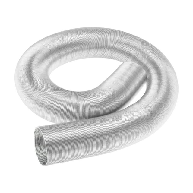 Tubería de conducto de calefacción para automóvil de 60 mm de diámetro y 180 cm de longitud, manguera de conducto de aire caliente de aluminio para calefactor diésel, tono plateado