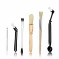 thumbnail image 1 of Juego de 6 uds de cepillos para café, Kit profesional de cepillos para Espresso, mango de madera pesado y cerdas naturales, cepillo para máquina de café para quitar el polvo de madera, 1 of 5