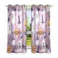 thumbnail image 6 of Yayeee Window Curtains Light Filtering 63"x42" Grommet Panel Pair Home Living Room Decor, Purple Cute Halloween, 6 of 7
