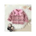 thumbnail image 4 of Franhais Kids Girls Fall Outfits Plaid Long Sleeve Button Up Shirt Tops with Stretch Flare Pants, 4 of 9